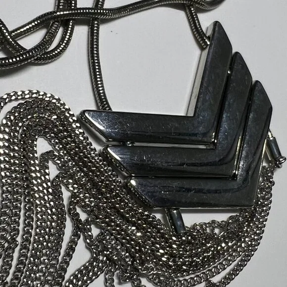 37 1/2" Lane Bryant Silver Necklace with Pendant - Picture 3 of 5